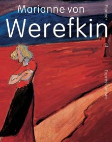 Book cover of Marianne von Werefkin: Pioneer of Expressionism, with a painting titled Tragic Mood, featuring a figure in red and black. Published by Waanders Publishers.