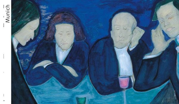 Book cover of Marianne von Werefkin: Pioneer of Expressionism, with a painting titled Tragic Mood, featuring a figure in red and black. Published by Waanders Publishers.