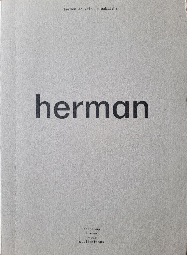 Book cover of herman de vries - publisher. Published by Waanders Publishers.