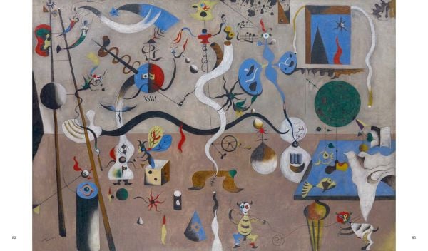 Book cover of Joan Miró: Sculptures, with the artist sitting on a chair in his studio. Published by Waanders Publishers.