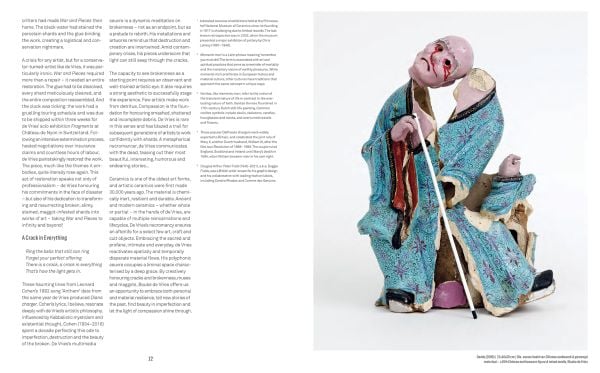 Book cover of Bouke de Vries: Unbroken; featuring a sculpture of horse with a file of crockery on its back. Published by Waanders Publishers.