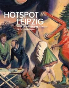 Book cover of Hotspot Leipzig; featuring a painting of figures during a stage play. Published by Waanders Publishers.