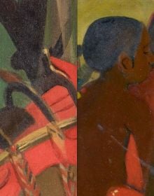 Book cover of Amrita Sher-Gil: Icon of Modern Art in India; featuring a painting of woman with long brown hair. Published by Waanders Publishers.