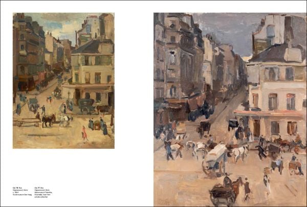 Book cover of Isaac Israels' Europe; painting of two figures in swimwear, holding umbrellas while standing on a beach. Published by Waanders Publishers.