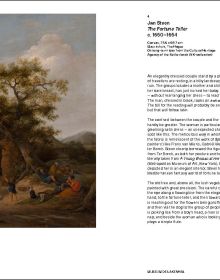 Book cover of At Home with Jan Steen; with a painting featuring two figures looking at a book. Published by Waanders Publishers.