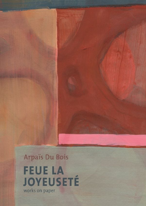 Book cover Feue La Joyeuseté/Works on Paper: Arpaïs Du Bois, featuring a painting on paper. Published by Hopper&Fuchs.