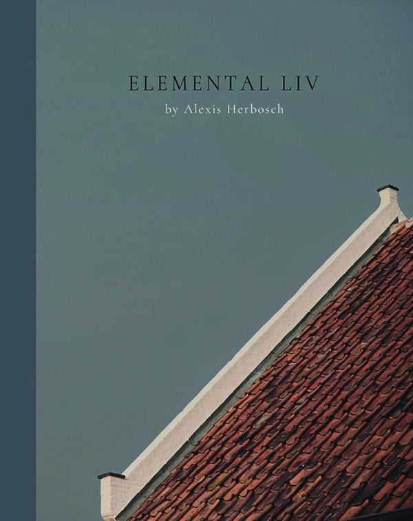 Book cover of Elemental Liv, with a terracotta tiled roof. Published by Hopper&Fuchs.