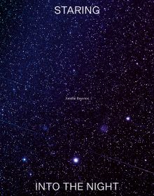 Book cover of Staring into the Night: Amélie Bouvier, with a dark blue starry night sky. Published by Hopper&Fuchs.