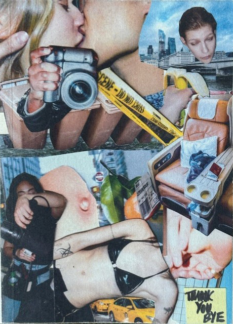 Book cover of THANK YOU BYE: Clémentine Balcaen, with a close-up of fashion model with thick black eye-liner and red lipstick. Published by Hopper&Fuchs.