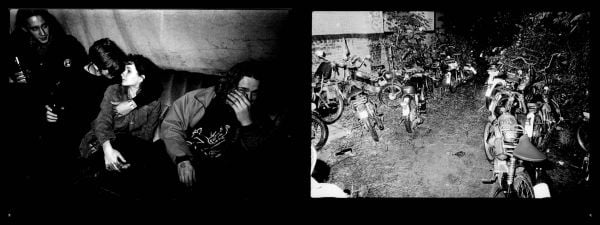 Book cover of A Long Loving Look: Mark Rietveld, featuring a melancholic slouched figure on a chaise longue. Published by Hopper&Fuchs.