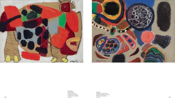 Book cover of COBRA, with a collage artwork in gouache titled 'Carnaval', 1951, by Karel Appel. Published by Hannibal Books.