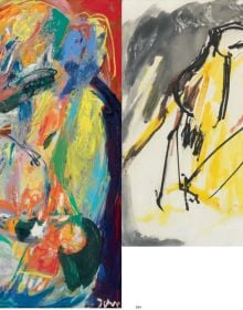 Book cover of COBRA, with a collage artwork in gouache titled 'Carnaval', 1951, by Karel Appel. Published by Hannibal Books.