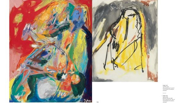 Book cover of COBRA, with a collage artwork in gouache titled 'Carnaval', 1951, by Karel Appel. Published by Hannibal Books.