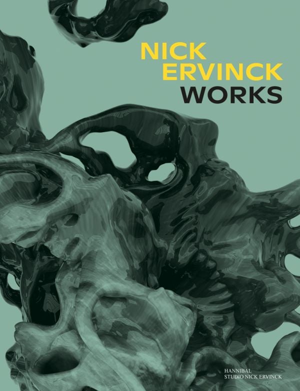 Book cover of Nick Ervinck, Works, GNI_RI_2022, featuring a glazed ceramic sculpture. Published by Hannibal Books.