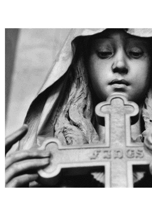 Book cover of Ikonen, featuring a cemetery statue of 'Veiled Widow' in Vienna, Austria. Published by Hannibal Books.