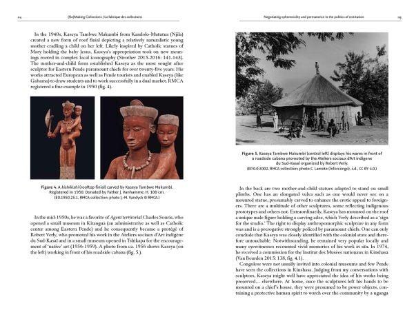 Book cover of (Re)Making Collections - La Fabrique des collections: Origins, Trajectories & Reconnections/ Origines, trajectoires et reconnexions, with two featureless figures. Published by Exhibitions International.