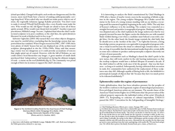 Book cover of (Re)Making Collections - La Fabrique des collections: Origins, Trajectories & Reconnections/ Origines, trajectoires et reconnexions, with two featureless figures. Published by Exhibitions International.