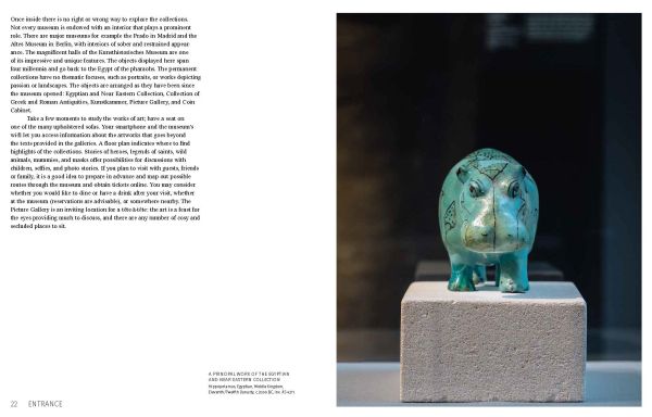 Art museum with statues in front, on cover of 'Kunsthistorisches Museum Vienna, The Official Museum Book', by Hannibal Books.