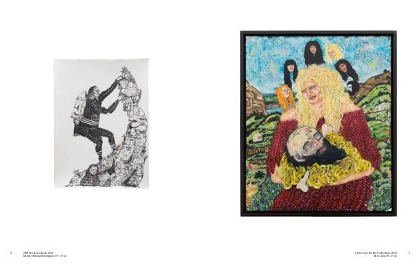 Book cover of Bram Demunter featuring a painting of figure in white clothes holding a bone in left hand, atop a colorful mound of plants. Published by Hannibal Books.