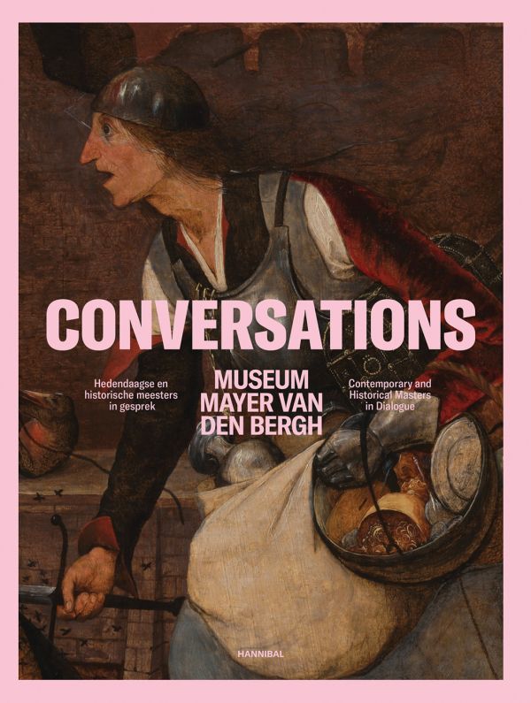 Book cover of Carl Depauw's Conversations: Contemporary and Historical Masters in Dialogue, with painting of armoured figure holding pan of gold and silver. Published by Hannibal Books.