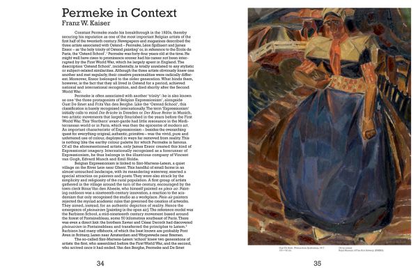 Book cover of Constant Permeke, with a portrait sketch of figure asleep. Published by Hannibal Books.