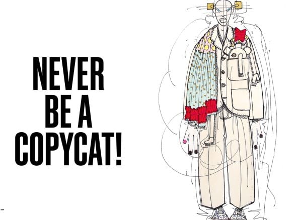 Book cover of Draw the World Awake, with fashion designer Walter Van Beirendonck in black and white patterned jacket. Published by Hannibal Books.