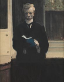 Book cover of Dirk Braeckman – Léon Spilliaert, with an image of closed double doors behind long dark curtains. Published by Hannibal Books.