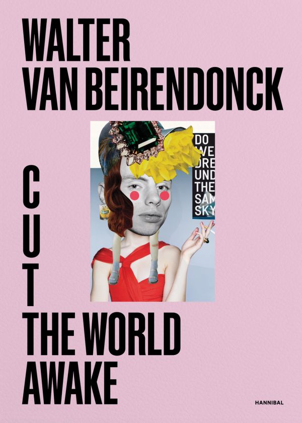 Book cover of Walter Van Beirendonck's Cut the World Awake, with a figure with green body and grey mask. Published by Hannibal Books.