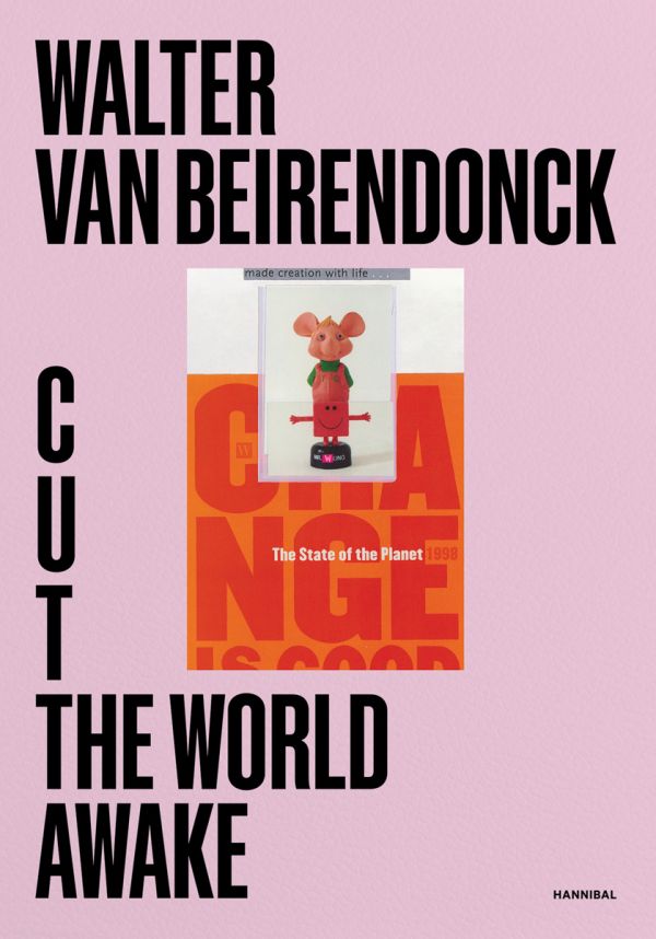 Book cover of Walter Van Beirendonck's Cut the World Awake, with a figure with green body and grey mask. Published by Hannibal Books.