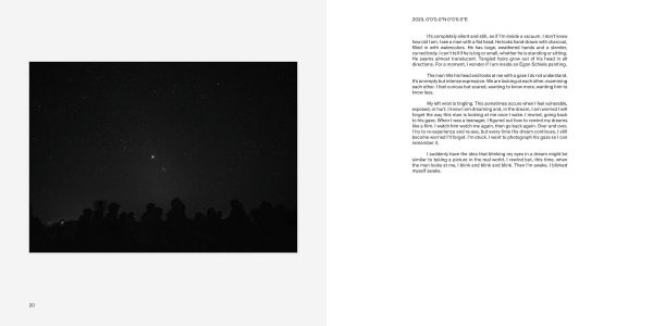 Black book cover of Bieke Depoorter's Blinked Myself Awake. Published by Hannibal Books.