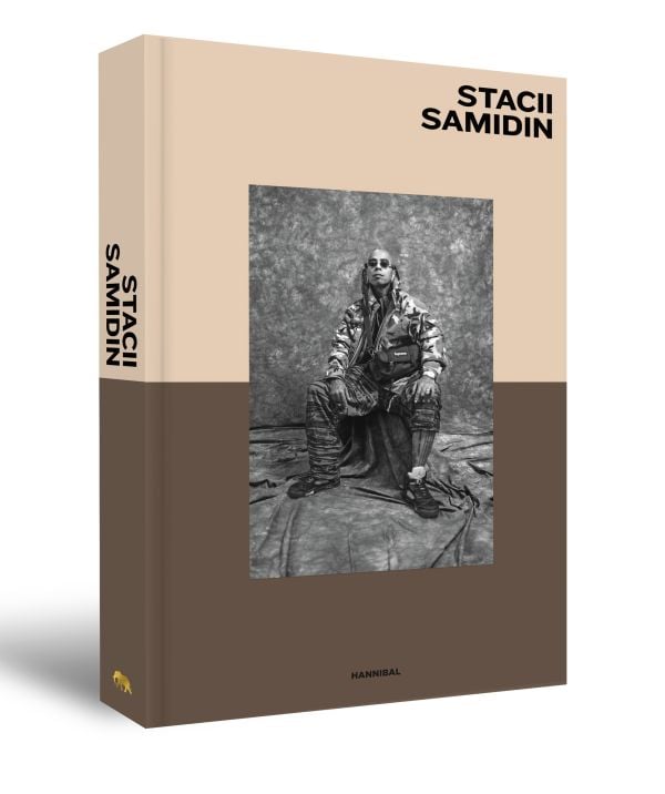 Book cover of Stacii Samidin, featuring the photographer in seated pose. Published by Hannibal Books.