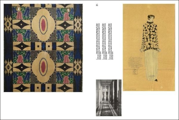 Book cover of Fashion & Interiors: A Gendered Affair, featuring American model and actress Amber Valletta dressed in a suit. Published by Hannibal Books.