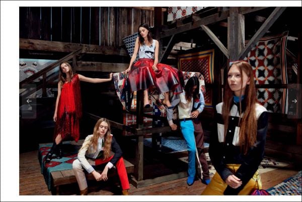 Book cover of Fashion & Interiors: A Gendered Affair, featuring American model and actress Amber Valletta dressed in a suit. Published by Hannibal Books.