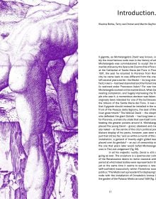 Book cover of Michelangelo and Men: The Male Body in the Life and Work of Michelangelo; featuring a anatomical drawing. Published by Hannibal Books.
