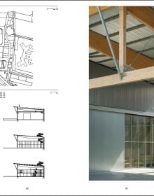 Book cover of Flanders Architectural Review 15, with a two storey open architectural structure with basketball net. Published by Exhibitions International.