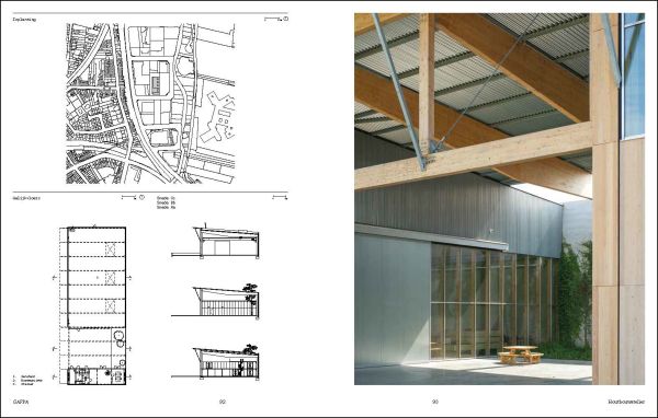 Book cover of Flanders Architectural Review 15, with a two storey open architectural structure with basketball net. Published by Exhibitions International.