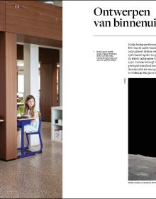 Book cover of Flanders Architectural Review 15, with a two storey open architectural structure with basketball net. Published by Exhibitions International.