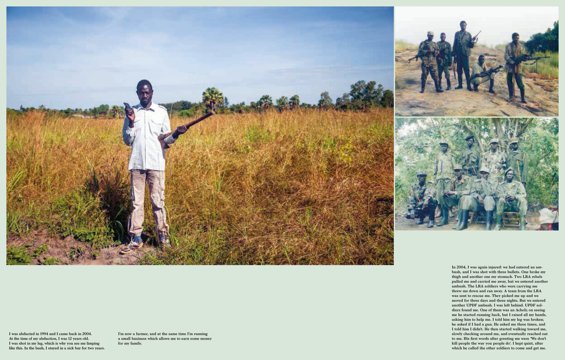 Black font on green cover of 'Rebel Lives, Photographs from Inside the Lord's Resistance Army', by Hannibal Books.