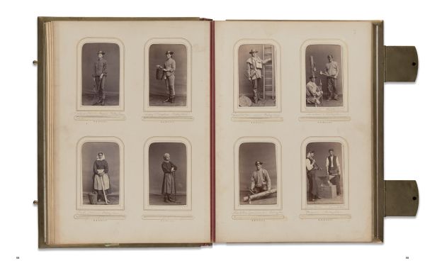 Book cover of Early Gaze: Unseen Photography of the 19th Century; featuring a figure wearing robes and a headpiece made of fabric leaves. Published by Hannibal Books.