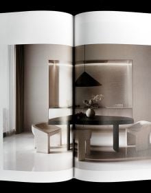 Book cover of 70 Ideas From Global Best Interior Design II, with a white interior living space with sofas, a table with vases and unit. Published by Artpower International.