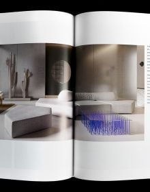 Book cover of 70 Ideas From Global Best Interior Design II, with a white interior living space with sofas, a table with vases and unit. Published by Artpower International.