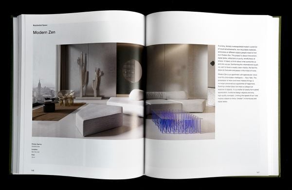 Book cover of 70 Ideas From Global Best Interior Design II, with a white interior living space with sofas, a table with vases and unit. Published by Artpower International.
