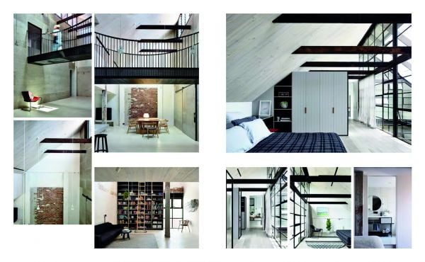 Book cover of New Loft Residence Design, with an interior loft space with large windows. Published by Artpower International.