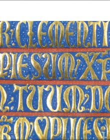 Book cover of European Illuminated Manuscripts in the Calouste Gulbenkian Collection: featuring an illuminated manuscript of medieval scribe at altar. Published by Fundação Calouste Gulbenkian.