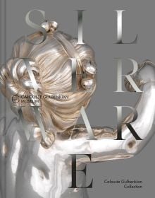 Book cover of The French Silverware in the Calouste Gulbenkian Collection; featuring a silver figure of a child. Published by Fundação Calouste Gulbenkian.