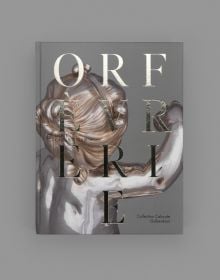 Book cover of The French Silverware in the Calouste Gulbenkian Collection; featuring a silver figure of a child. Published by Fundação Calouste Gulbenkian.