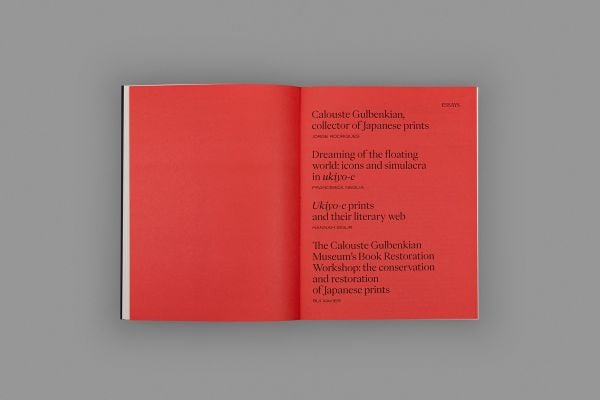 Book cover of Floating world: 'ukiyo-e' Japanese Prints; featuring a Japanese artwork of two figures in traditional dress. Published by Fundação Calouste Gulbenkian.