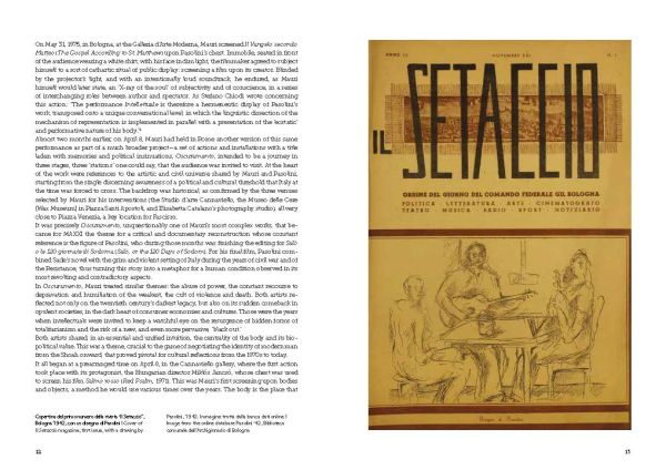 Book cover of Pier Paolo Pasolini, The Political Body. Published by 5 Continents Editions.