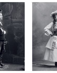 Book cover of Costume Balls: Dressing Up History 1870-1927, with a large group of festival-goers in historical clothes. Published by 5 Continents Editions.