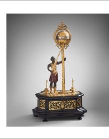 Book cover of The Decorative Arts II – Fondation Gandur pour l’Art: Savoir-faire and the art of living; featuring a decoratively painted cupboard. Published by 5 Continents Editions.